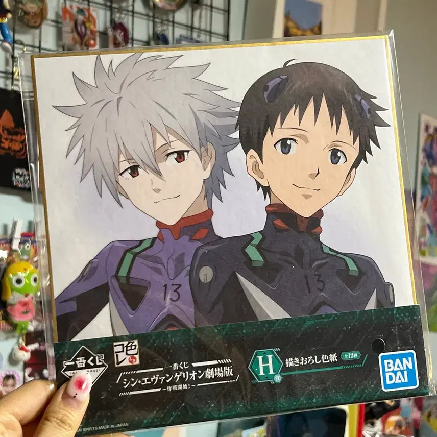 [BUNJANG] Evangelion Kaworu &amp; Shinji Shikishi Art Board / 에반게리온 카오루 신지 색지