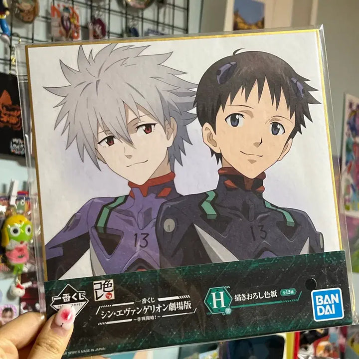 [BUNJANG] Evangelion Kaworu &amp; Shinji Shikishi Art Board / 에반게리온 카오루 신지 색지