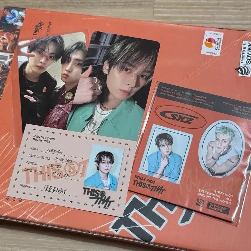 [BUNJANG] Stray Kids Leeknow This &amp; That Album Leeknow Set Photocard Magnet ID Card / 스트레이키즈 리노 디스앤댓 댓버전 앨범 리노세트 포카 마그넷 아이디카드 leeknow this&amp;that photocard