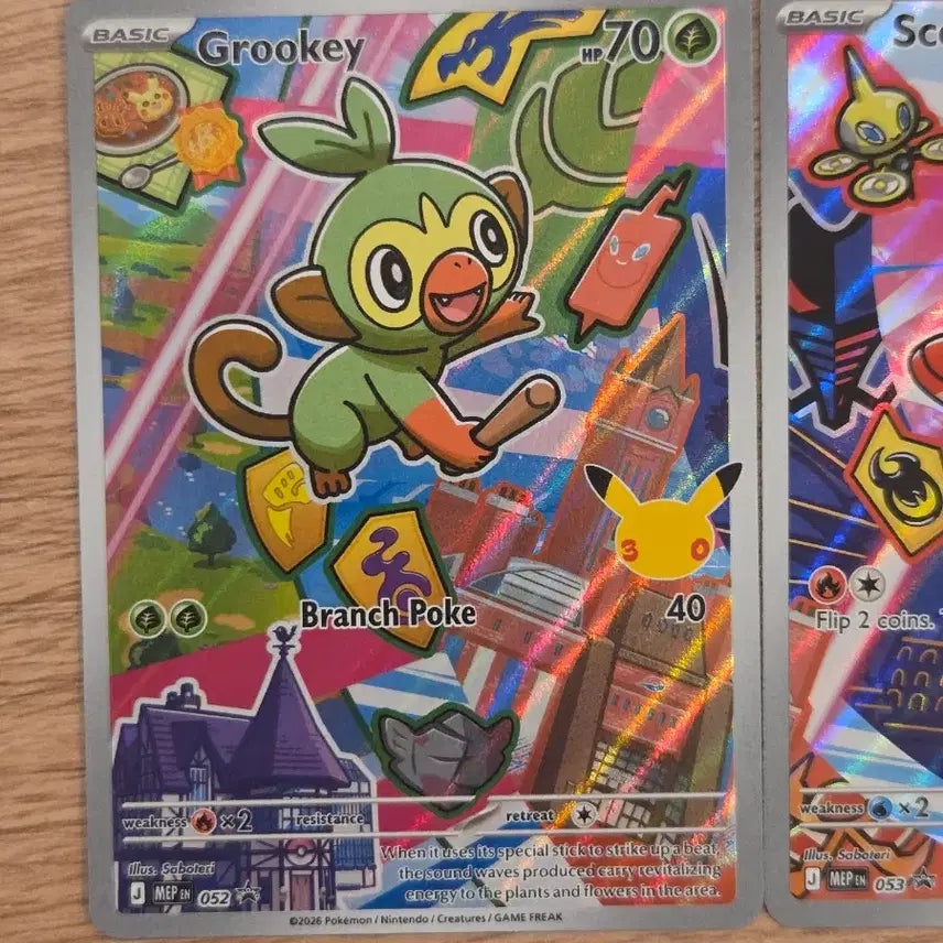 [BUNJANG] Pokemon TCG First Partner 8th Gen Starter Trio Set (Grookey, Scorbunny, Sobble) 25th Anniversary Promo (SVP 052-054) - English Version / [영판/프로모] 포켓몬 카드 퍼스트파트너 8세대 스타팅 3종 세트 흥나숭, 염버니, 울머기 / 25주년 프로모 (SVP 052, 053, 054)