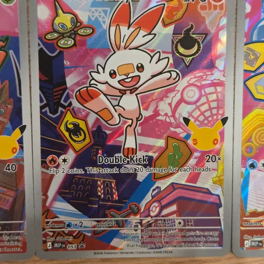 [BUNJANG] Pokemon TCG First Partner 8th Gen Starter Trio Set (Grookey, Scorbunny, Sobble) 25th Anniversary Promo (SVP 052-054) - English Version / [영판/프로모] 포켓몬 카드 퍼스트파트너 8세대 스타팅 3종 세트 흥나숭, 염버니, 울머기 / 25주년 프로모 (SVP 052, 053, 054)