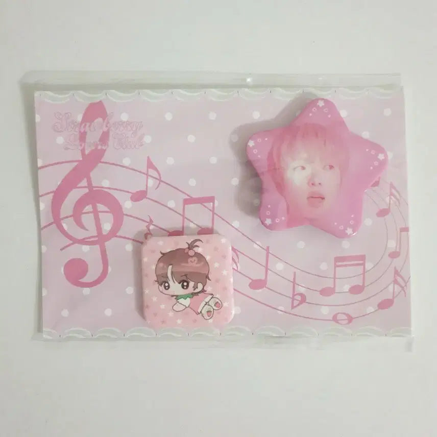 [BUNJANG] NCT WISH Sakuya Pink Special Edition Pin Button Badge / 엔시티위시 사쿠야 생카 뱃지 핀버튼 핑크 특전 비공굿