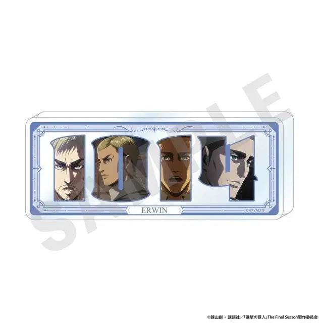 [BUNJANG] Attack on Titan Coly Birthday Number Plate Acrylic Block - Erwin Smith / 진격의 거인 coly 생일 번호판 아크릴 블록 엘빈 스미스