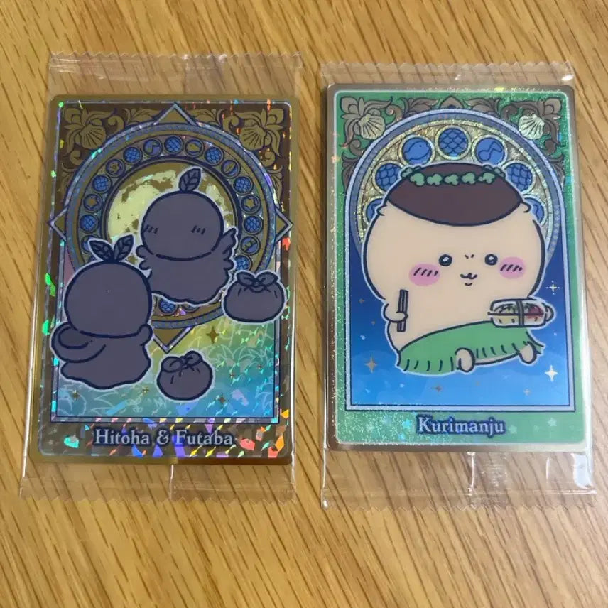 [BUNJANG] Chiikawa Mermaid Island Wafer Card Set / Kurimanju 히토하 &amp; 후타바 카드 2장 치이카와 인어섬 웨하스 카드