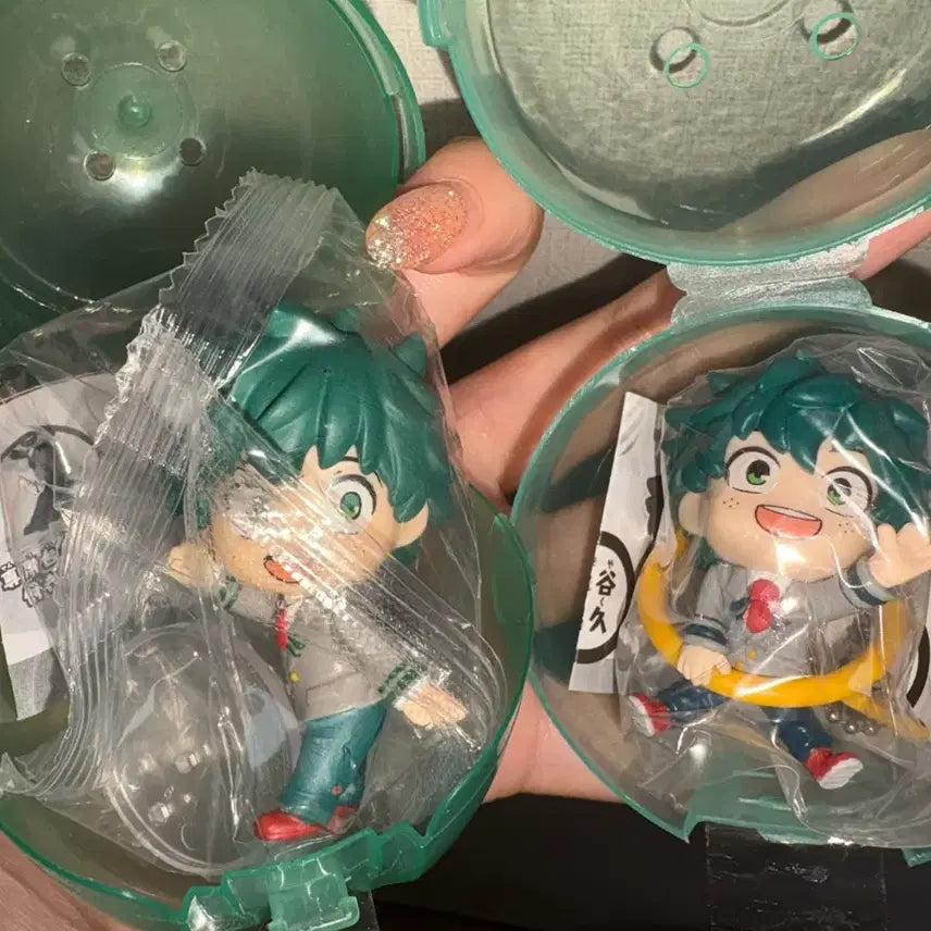 [BUNJANG] My Hero Academia Izuku Midoriya Gonni-chwa Dangling Gacha Keychain Bundle Set / 히로아카 나히아 데쿠 미도리야 이즈쿠 곤니치와 대롱대롱 가챠 피규어 키링 일괄