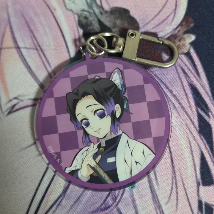 [BUNJANG] Demon Slayer Shinobu Zenitsu Badge Keyring Bundle Set / 귀칼 귀멸의 칼날 시노부 젠이츠 뱃지키링 일괄 0.1