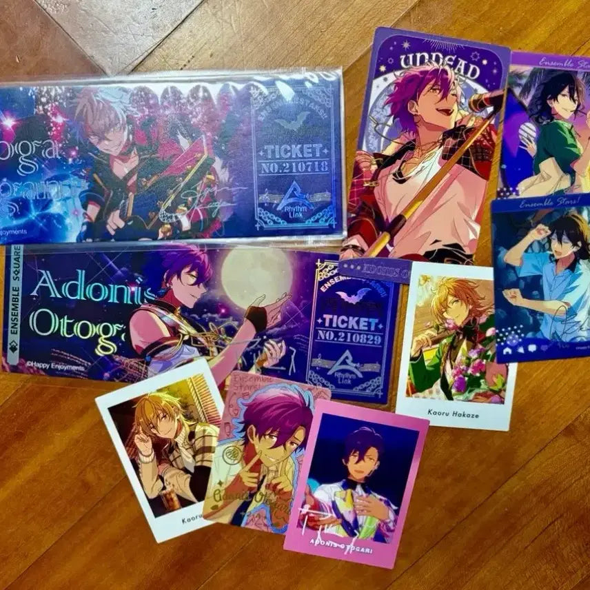 [BUNJANG] Ensemble Stars UNDEAD Rei, Koga, Adonis, Kaoru Pashacard Ticket Arcana Bundle Set / 앙스타 언데드 레이 코가 아도니스 카오루 파샤 티켓 아르카나 일괄