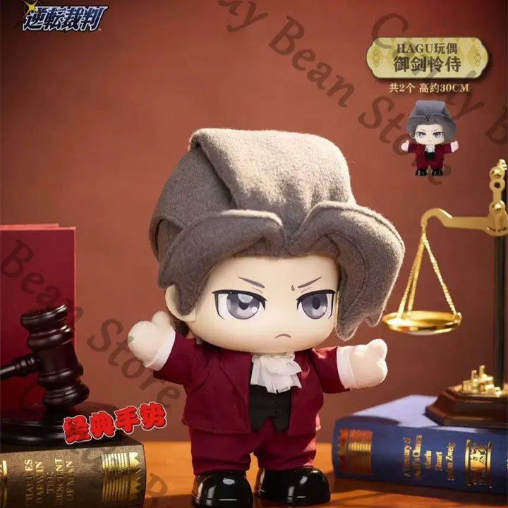 [BUNJANG] Pop Mart Gachapon Reiji Mitsurugi Large Plush Doll (Sealed) / 미개봉) 역전재판 팝마트 쿠지 미츠루기 피규어 인형 대형