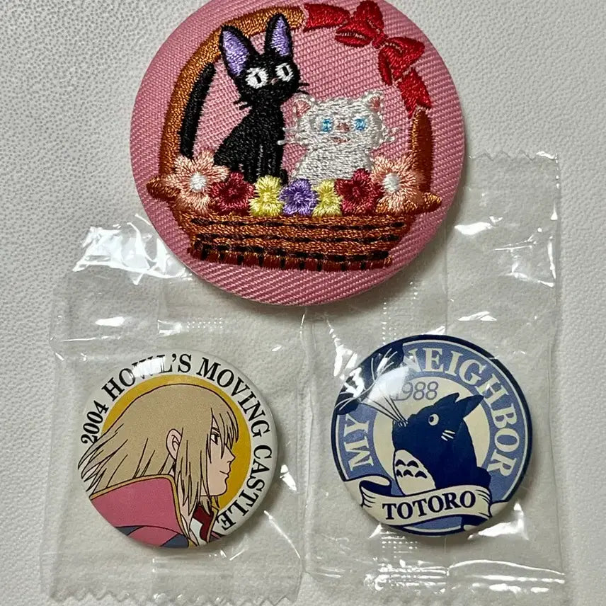 [BUNJANG] Studio Ghibli Character Badge Set (3 Types) / 지브리 캐릭터 뱃지 3종 세트