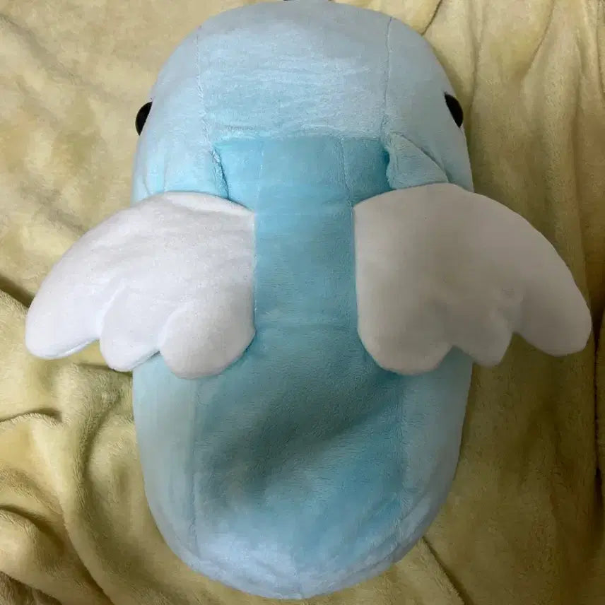 [BUNJANG] Angel Capybara Large Plush Toy / 천사 카피바라상 대형 날개 10주년 하늘 파랑