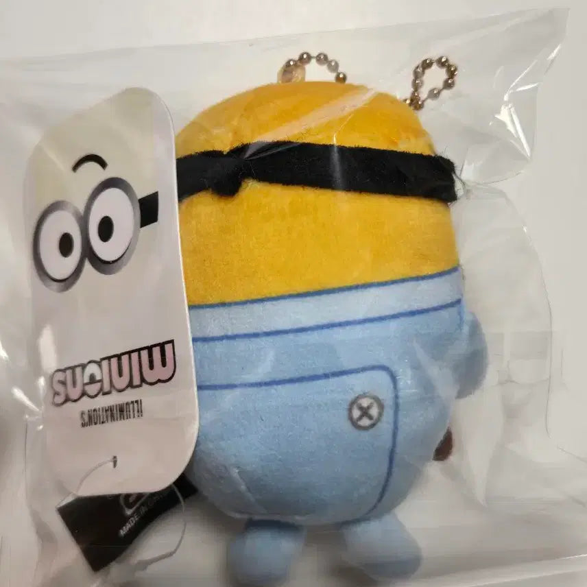 [BUNJANG] Minions Bob Tim Pajama Keyring Plush / [새상품]미니언즈 밥 팀 파자마 키링 인형