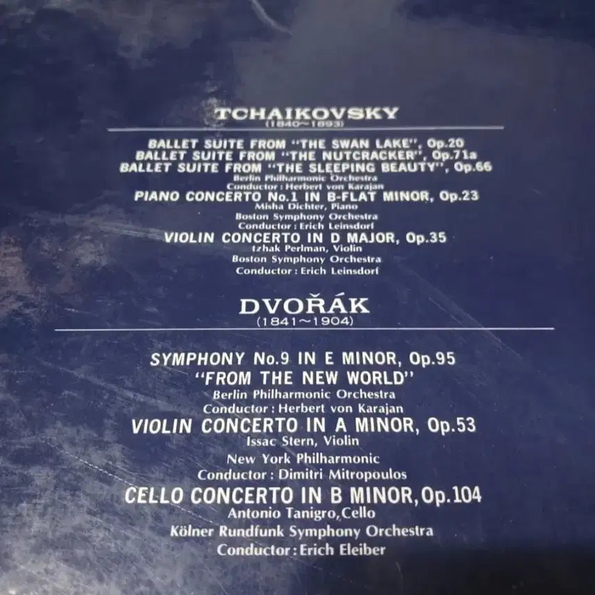 [BUNJANG] Tchaikovsky, Dvorak LP Box Set - 5 Records / 차이콥스키3장 와 드보르작 2장의 명곡들을 담은 LP 박스반 5장 일괄