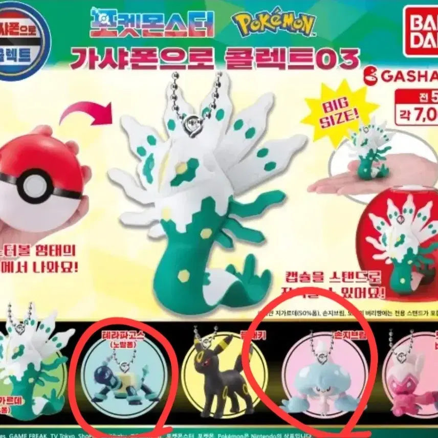 [BUNJANG] Pokemon Gashapon Collectible 03 Terapagos Normal Form Moncolle / 포켓몬스터 가샤폰 콜렉트03 테라파고스 노말폼 몬콜레나
