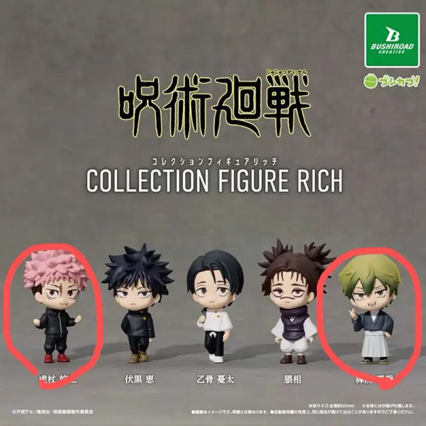 [BUNJANG] Jujutsu Kaisen Bushiroad Rich Figure Gacha Yuji Itadori &amp; Naoya Zenin Bundle (Sealed) / (미개봉) 주술회전 부시로드 리치 피규어 가챠 이타도리, 나오야 2종 일괄