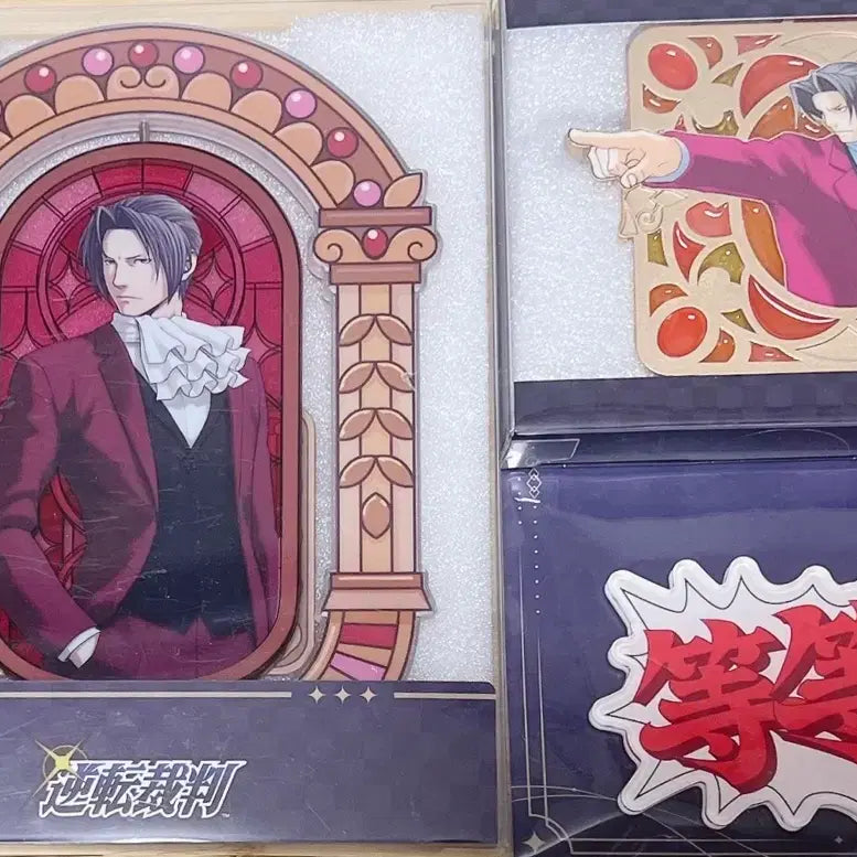 [BUNJANG] Ace Attorney Popmart Kuji Mitsurugi Acrylic &amp; Metal Stand Bundle Set / 역전재판 팝마트 쿠지 미츠루기 아크릴 금속 일괄