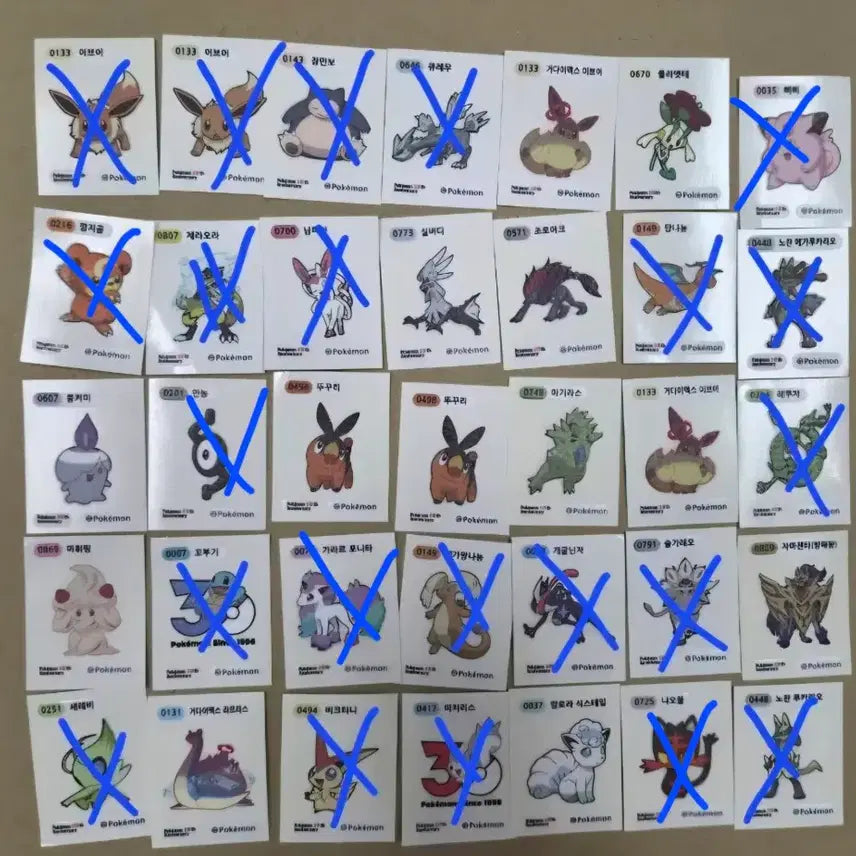[BUNJANG] 30th Anniversary Pokémon Stickers / 30주년 포켓몬 띠부씰