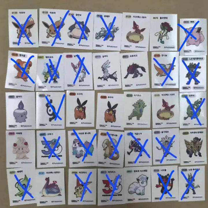 [BUNJANG] 30th Anniversary Pokémon Stickers / 30주년 포켓몬 띠부씰
