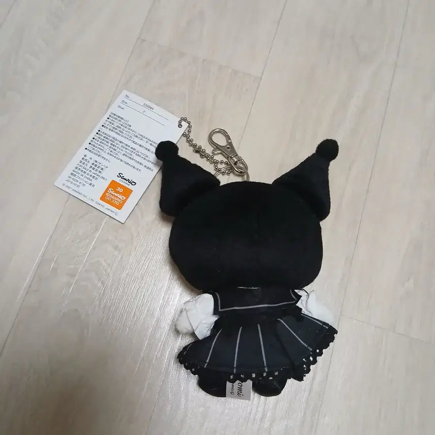 [BUNJANG] Sanrio Dear My Love Kuromi Dress Mascot Keychain (Opened) / 산리오 디어마이러브 디마럽 블랙 쿠로미 드레스 마스코트 인형 키링
