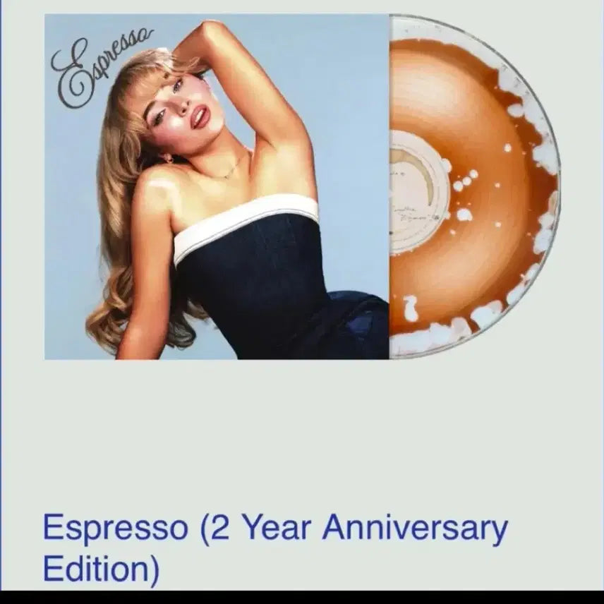 [BUNJANG] Sabrina Carpenter Espresso 2nd Anniversary Glitter Jacket Liquid Numbered Limited Edition LP / 오늘만할인당일출고) 사브리나 카펜터 lp espresso 글리터 자켓 리퀴드 넘버링 한정반