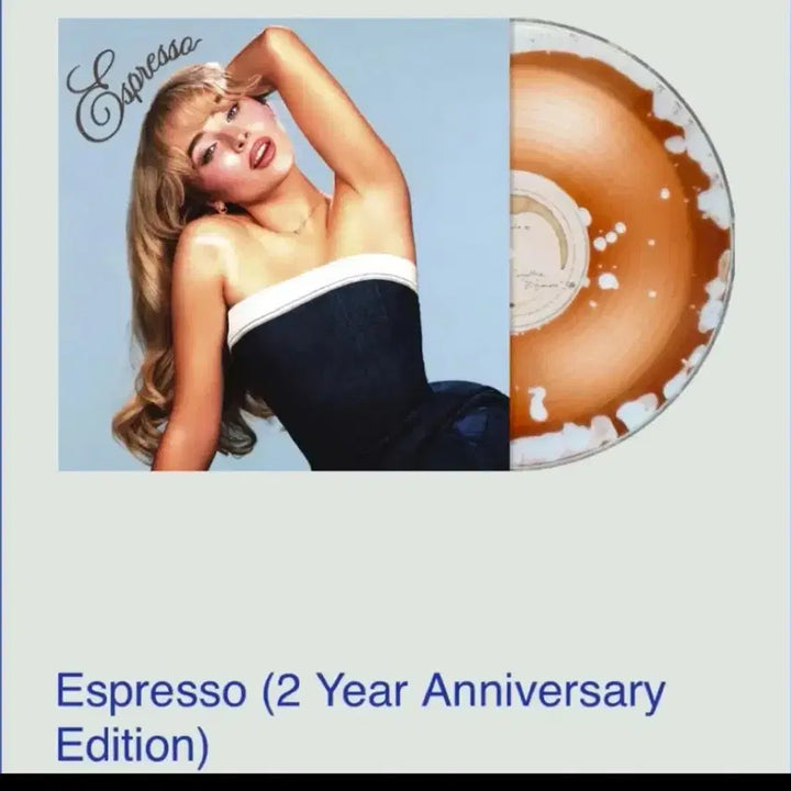 [BUNJANG] Sabrina Carpenter Espresso 2nd Anniversary Glitter Jacket Liquid Numbered Limited Edition LP / 오늘만할인당일출고) 사브리나 카펜터 lp espresso 글리터 자켓 리퀴드 넘버링 한정반