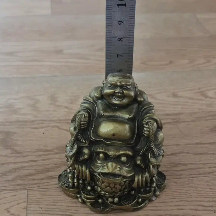 [BUNJANG] Gold Toad Seated Buddha Stone Statue / 금두꺼비 부처 석상