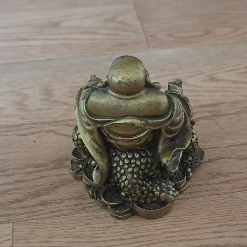 [BUNJANG] Gold Toad Seated Buddha Stone Statue / 금두꺼비 부처 석상