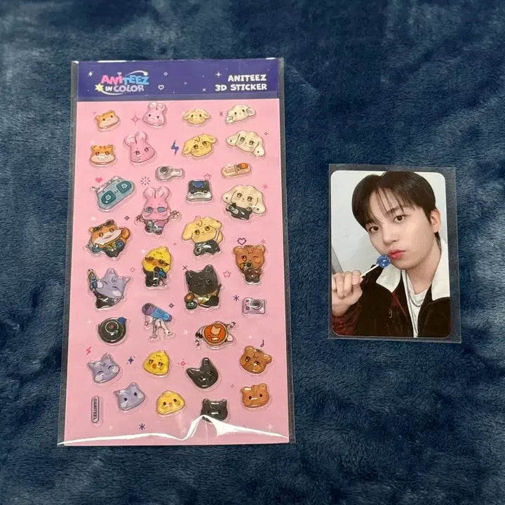 [BUNJANG] ATEEZ ANITEEZ 3D Lenticular Stickers Bundle Set (includes Jongho Photocard) / 에이티즈 애니티즈 3D 입체 스티커 양도(종호포카포함)