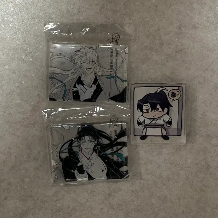 [BUNJANG] Hwasan Gwihwan Moecha &amp; Omaee Acrylic Stands Bundle Set / 화산귀환 모차님 오매님 아크릴 코롯토 3개 일괄 당보청명 당청