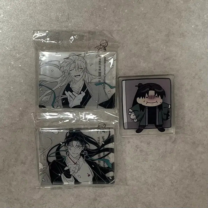 [BUNJANG] Hwasan Gwihwan Moecha &amp; Omaee Acrylic Stands Bundle Set / 화산귀환 모차님 오매님 아크릴 코롯토 3개 일괄 당보청명 당청
