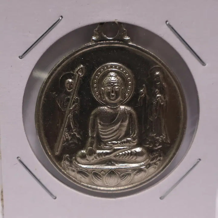 [BUNJANG] Seated Buddha Medallion with Buddhist Teachings / 좌불상 부처님의 말씀이 담긴 불교 메달