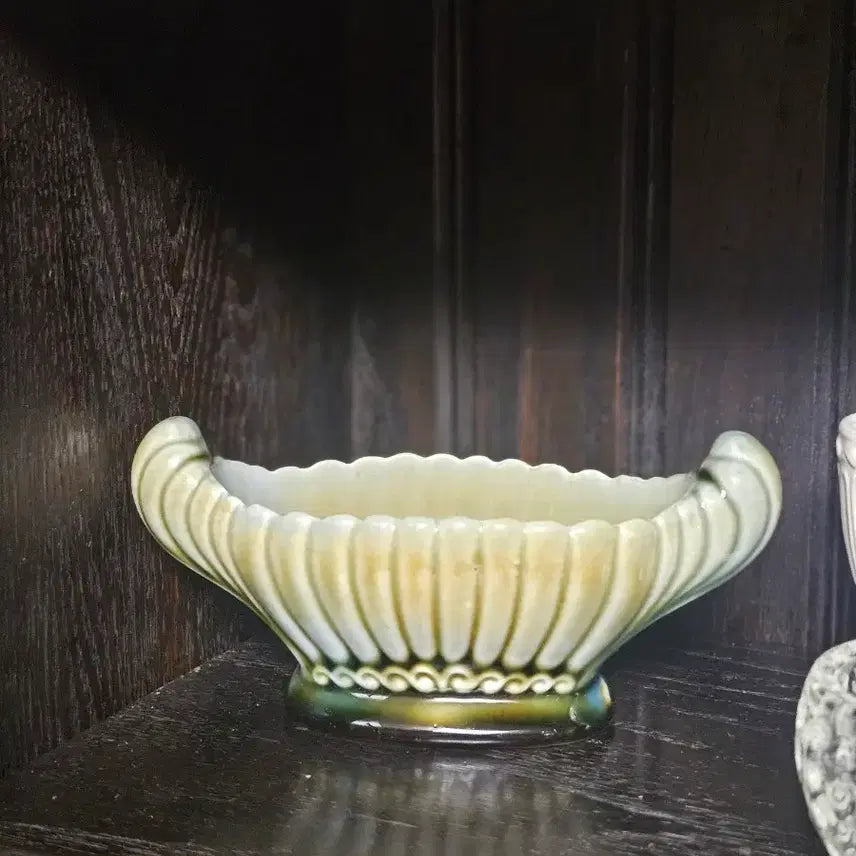 [BUNJANG] Vintage Vase Centerpiece - Olive Green &amp; Blue / 빈티지 화병 센터피스 올리브 그린 블루