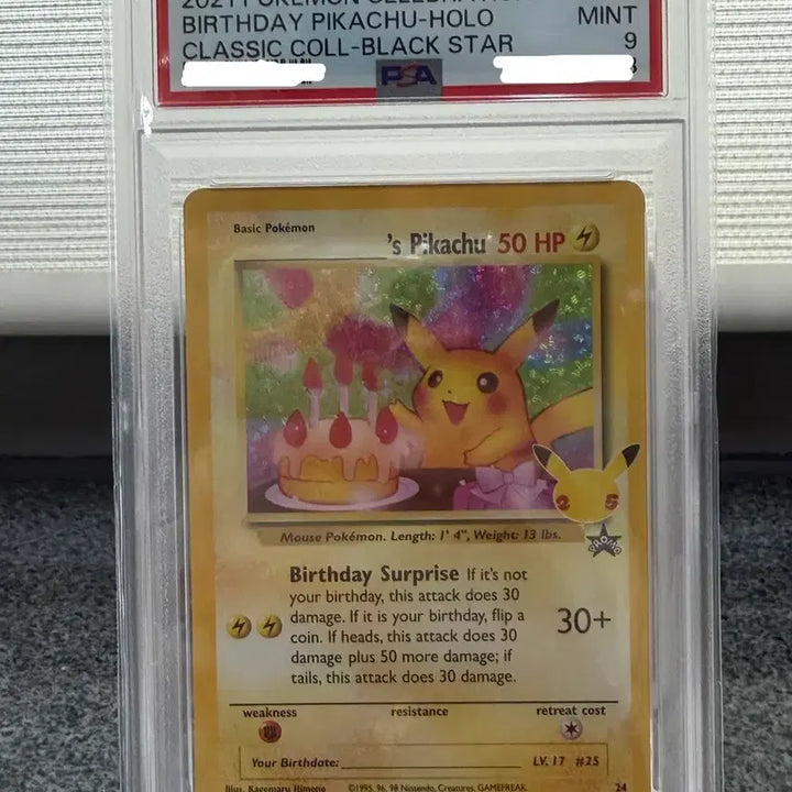 [BUNJANG] 25th Anniversary North American Birthday Pikachu Holo PSA 9 / 25주년 북미 생일 피카츄 홀로 PSA 9