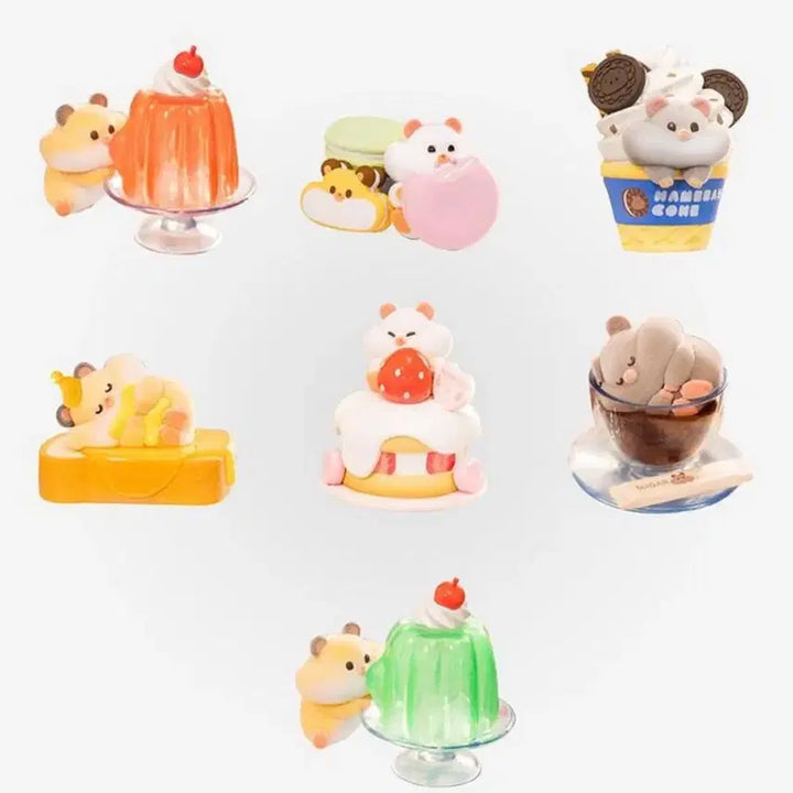[BUNJANG] Hamppangi Dessert Series Random Gacha Figure (Sealed) / 미개봉) 햄빵이_ 디저트 시리즈 랜덤 가챠 피규어