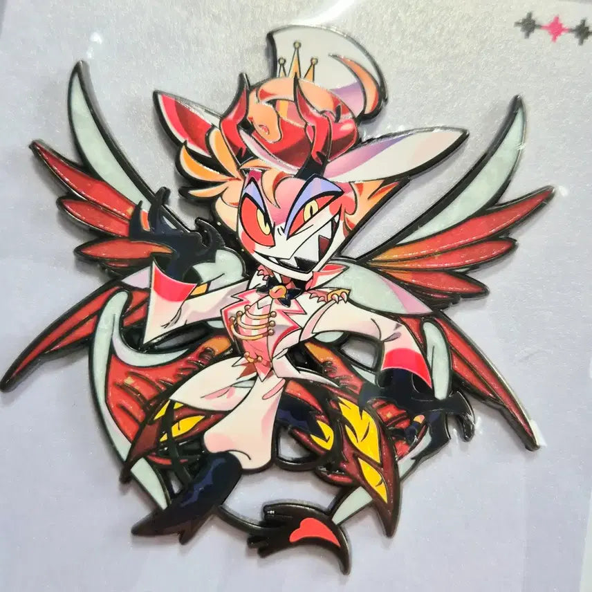 [BUNJANG] Hazbin Hotel Lucifer Metal Pin Badge / 해즈빈호텔 데몬 루시퍼 금속뱃지