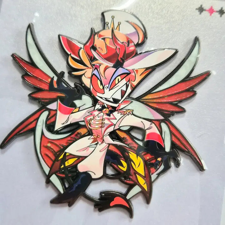 [BUNJANG] Hazbin Hotel Lucifer Metal Pin Badge / 해즈빈호텔 데몬 루시퍼 금속뱃지
