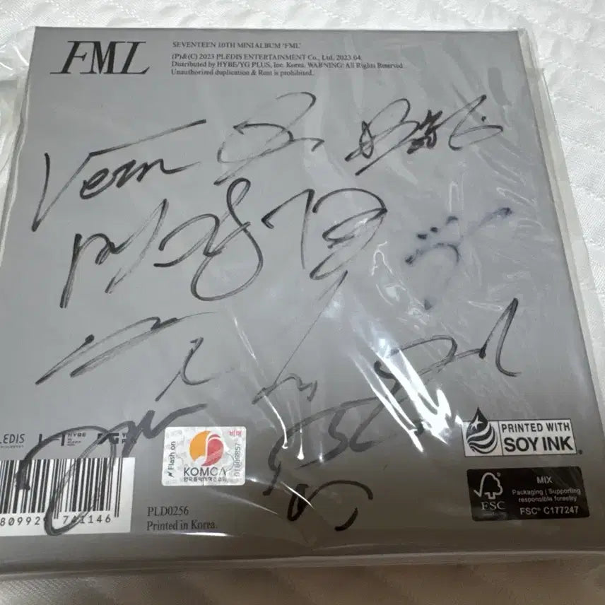 [BUNJANG] Seventeen FML Signed Album CD / (친필싸인) 세븐틴 FML 싸인 앨범 CD 음반 (비매) 판매