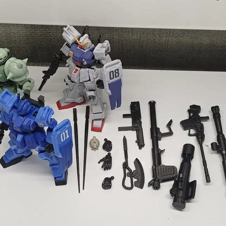 [BUNJANG] G Frame FA Ground Type Gundam, Zaku II F2, Blue Destiny Set / G프레임 FA 육전형 건담 / G프레임 자쿠2 F2 &amp; 블루 데스티니