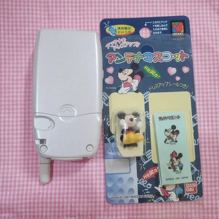 [BUNJANG] Vintage Disney Mickey Mouse Mock-up Phone Antenna Mascot / 고전 디즈니 미키마우스 목업폰 모형폰 안테나 마스코트 휴대폰 희귀 레어