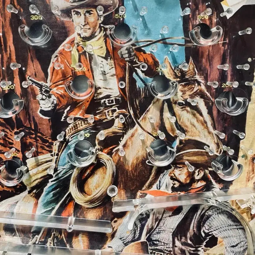 [BUNJANG] TOMIYAMA 1950s Western Game Pachinko Machine / 빈티지 일제 빠칭코 웨스턴 게임 1950년대 TOMIYAMA 고전완구 파친코 쇼와 레트로 소품 인테리어 핀볼
