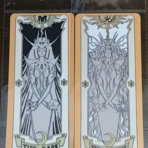 [BUNJANG] Cardcaptor Sakura Clow Card Stickers Dark/Light Set / [23일까지 할인판매] 카드캡터체리 크로우카드 스티커 Dark/ Light 스티커 두장 일괄판매