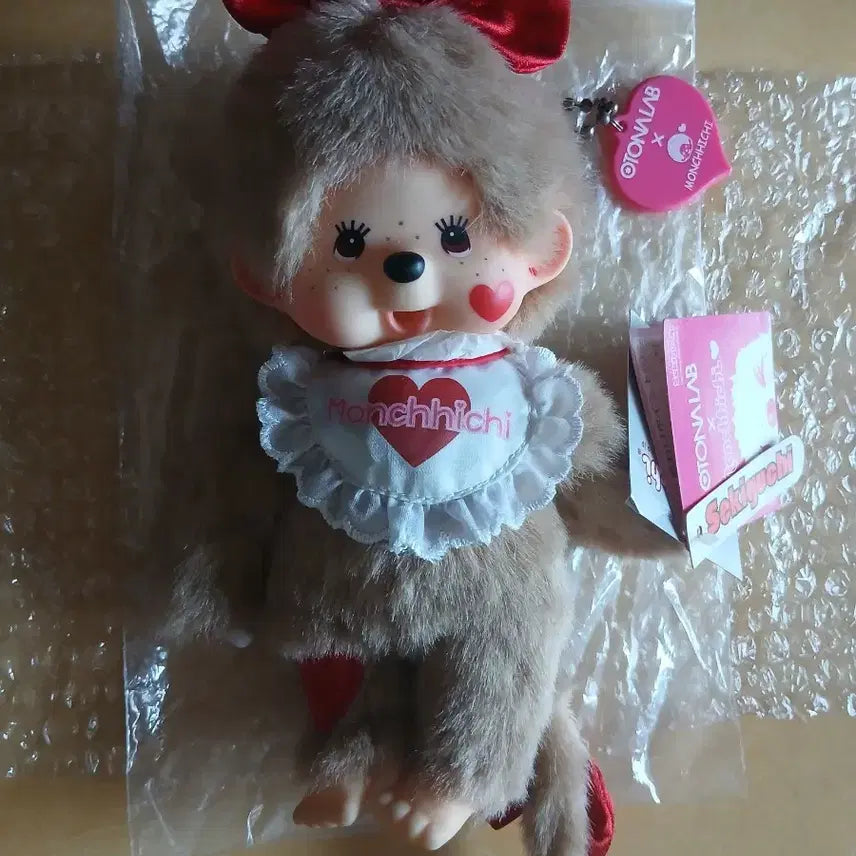 [BUNJANG] Ottonal Lab x Monchhichi Red Ribbon Collaboration Doll / (진짜최저가오늘만이가격)고전 오토나랩 콜라보 시리즈 정품 레드리본 몬치치 인형