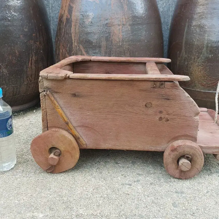 [BUNJANG] Handmade Wooden Cart Dollgu / 옛날  수제 손수레  .달구지 - 소품용. 만물당