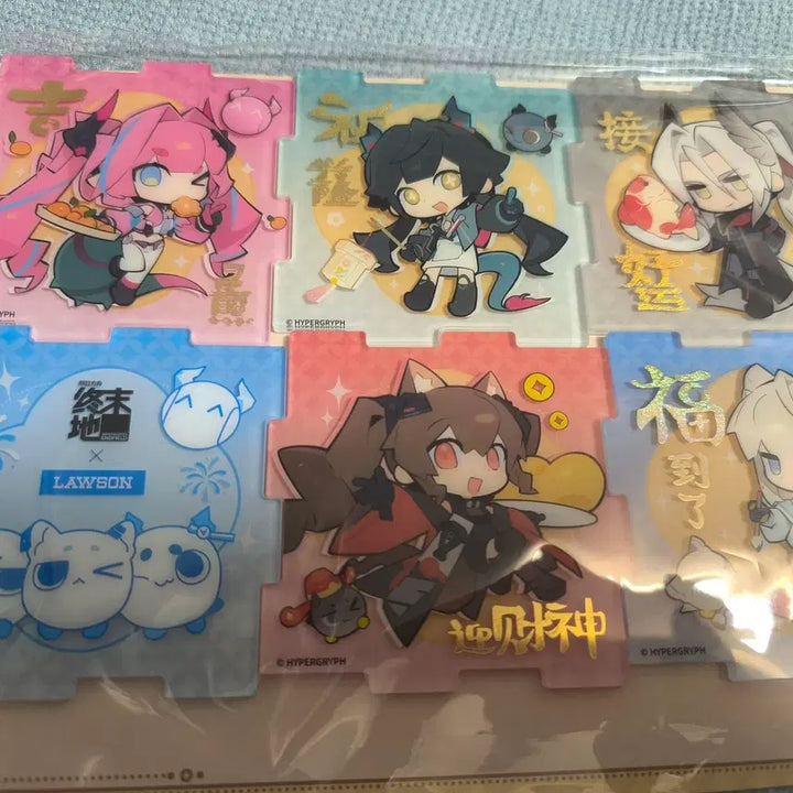 [BUNJANG] Arknights Endfield Lawson Collaboration Acrylic Coaster Set (6 Types) / 명일방주 엔드필드 로손편의점 콜라보 코스터6종 일괄