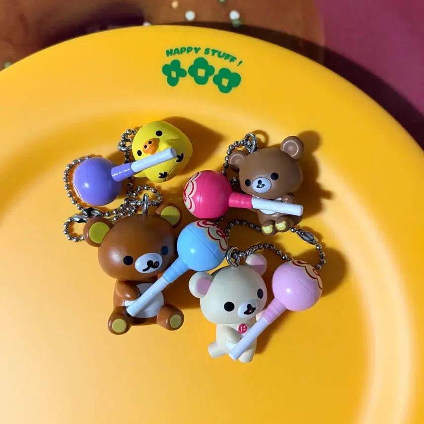 [BUNJANG] Rilakkuma Chupa Chups Keyring Set / 리락쿠마 츄파츕스 키링 세트