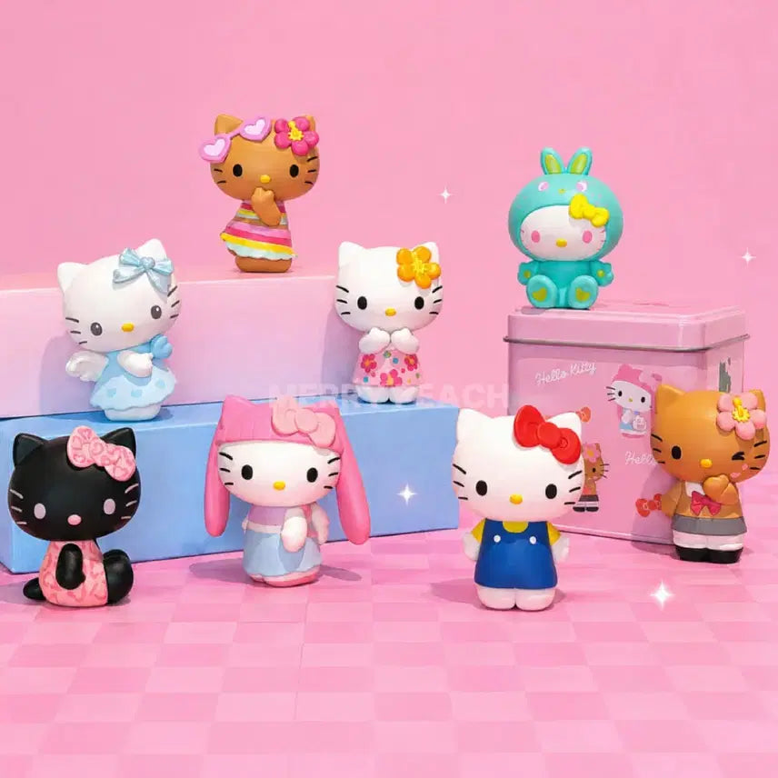 [BUNJANG] Hello Kitty Collection Box "Colorful Bunny" Figure / 헬로키티 컬렉션 박스 랜덤 피규어 -컬러풀바니