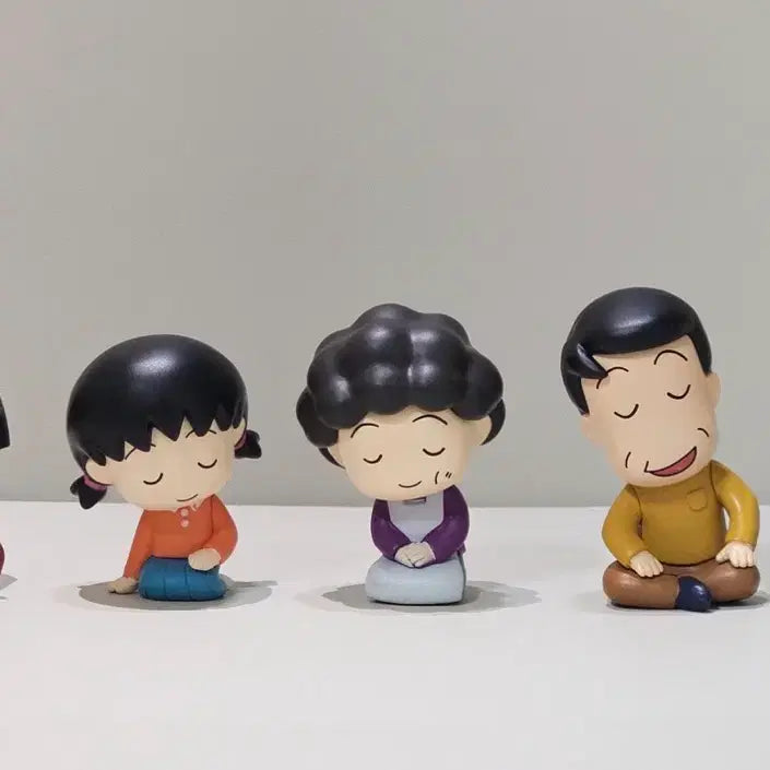 [BUNJANG] Chibi Maruko-chan Nodding Mascot Shoulder Figure Full Set of 5 / (새상품) 마루코는 아홉살 꾸벅꾸벅 마스코트 어깨쿵 피규어 5종 풀세트