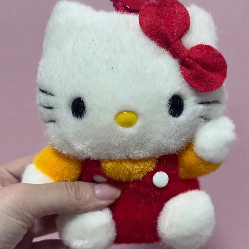 [BUNJANG] Vintage Kitty "Ppo-sil Kitty" Plush Pouch Bag Case / 고전 키티 뽀실키티 인형 파우치 가방 케이스