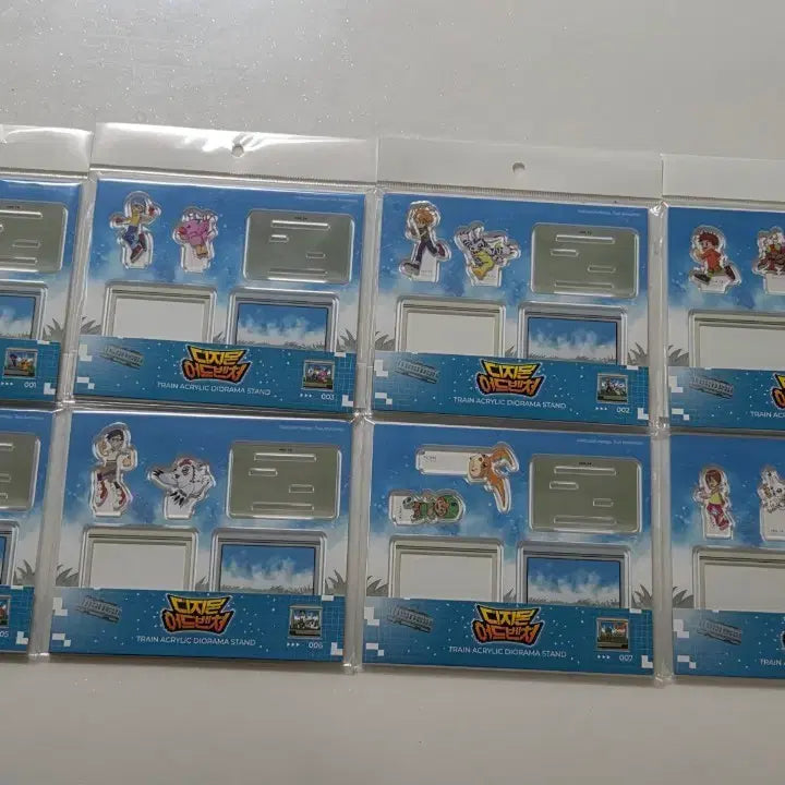[BUNJANG] Digimon Train Acrylic Diorama Stand Set (8 Types) / 디지몬 전차 아크릴 디오라마 스탠드 8종 일괄