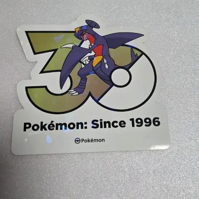 [BUNJANG] Pokemon 30th Anniversary Garchomp Logo Sticker / 포켓몬스터 30주년 로고스티커  한카리아스