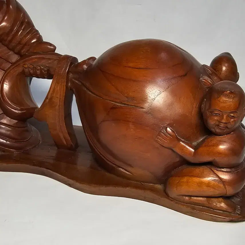 [BUNJANG] Wooden Sculpture of Budai with Attendants / 포대화상 목조각품